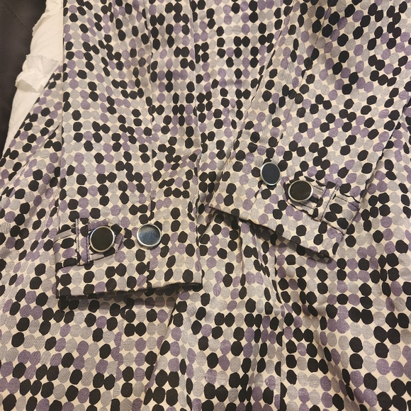Apt 9 Lavender Dotted Trench Coat/Jacket - Picture 4 of 7